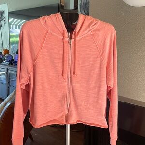 PINK Victoria's Secret cropped Pink Hoodie
